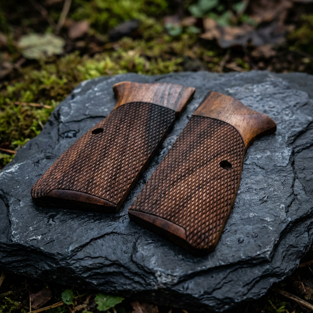 Browning Hi-Power Grips – Dark Tactical Cut