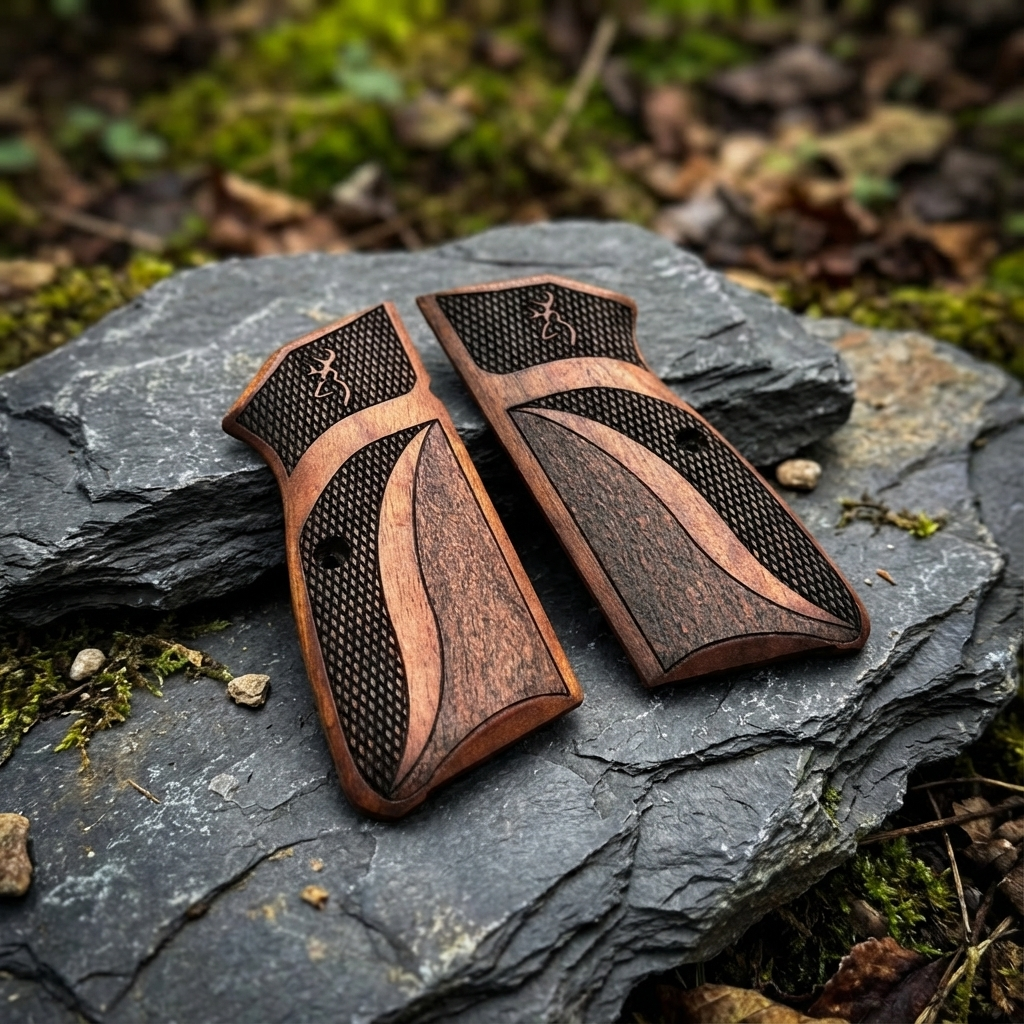 Browning Hi-Power Grips – Double Cut Logo