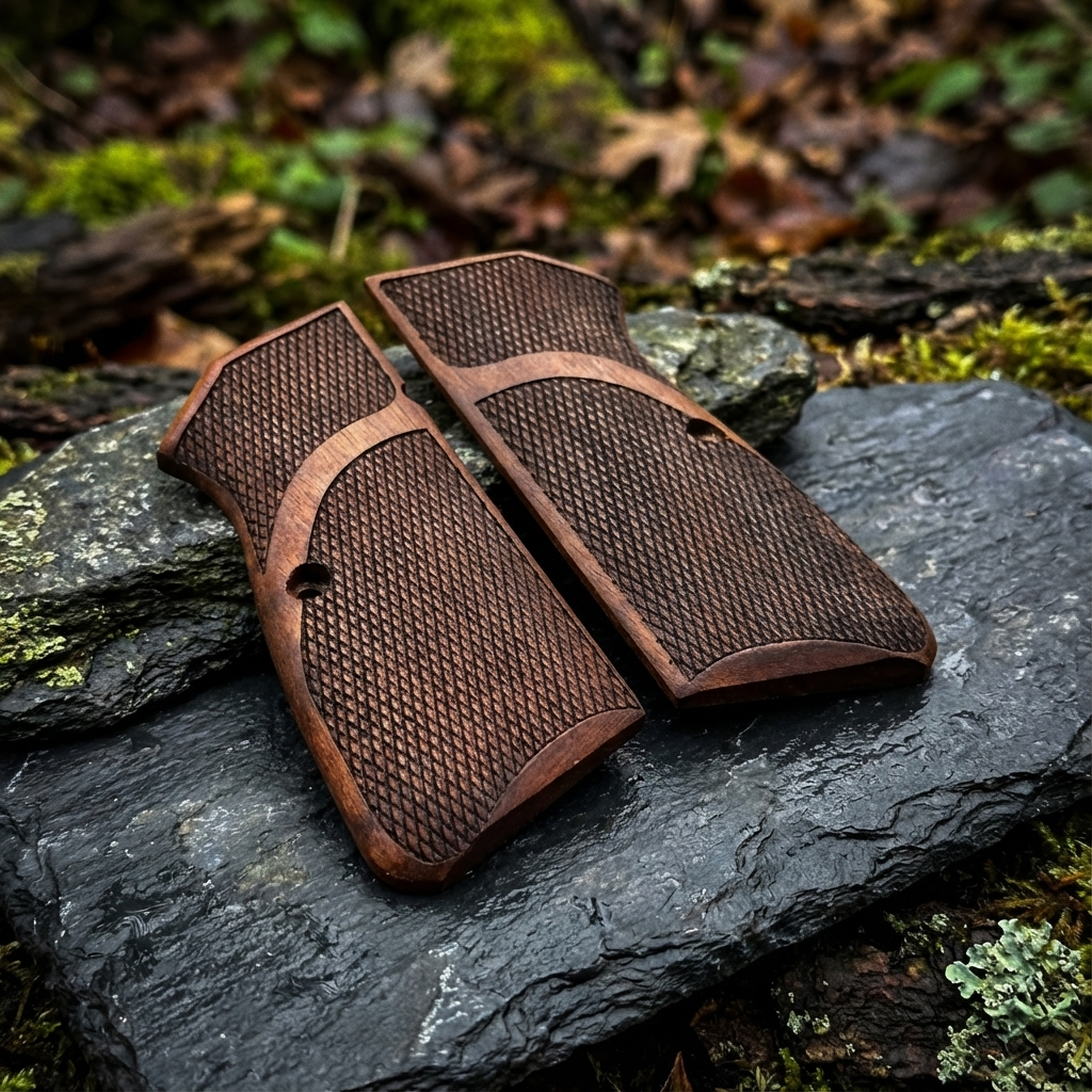 Browning Hi-Power Grips – Half Tang Cut