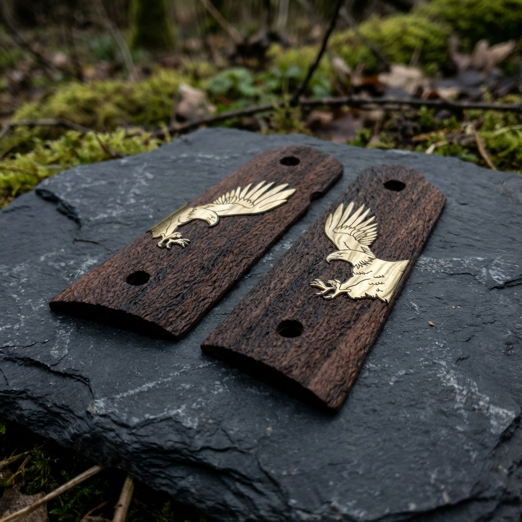 1911 Full Size Grips - Golden Eagle