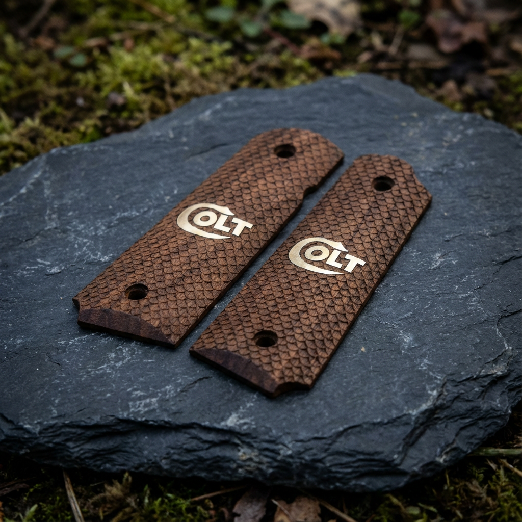 1911 Full Size Grips - FishScale Texture with Logo