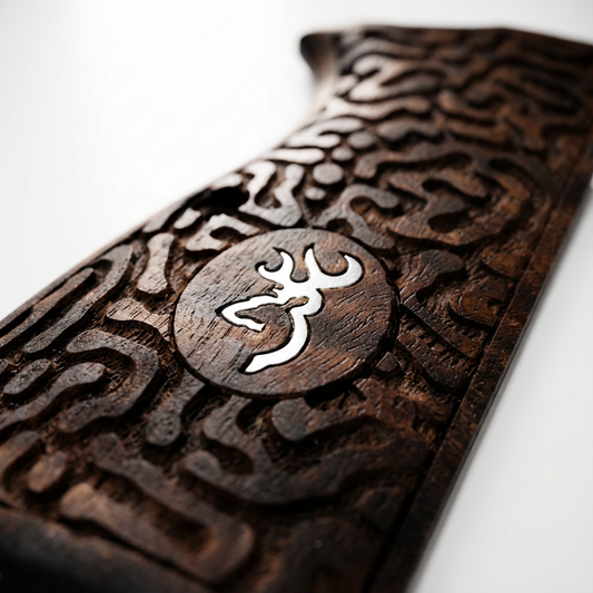 Browning Hi-Power Grips – Labirent Gümüş Logosu