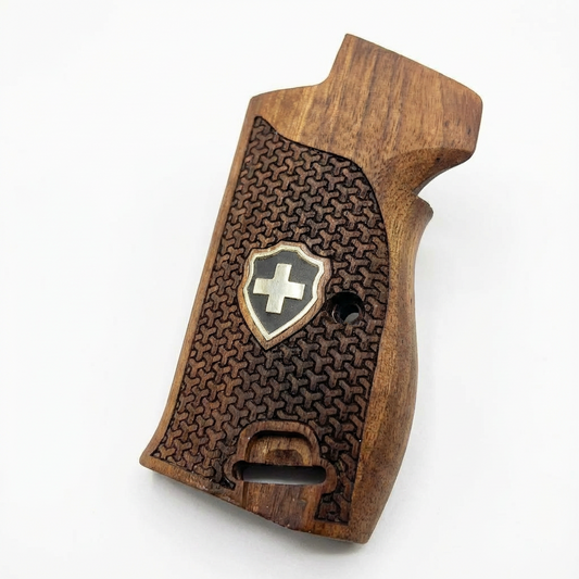 Sig P210 Grips - Swiss Cross Geometric Star (Black)