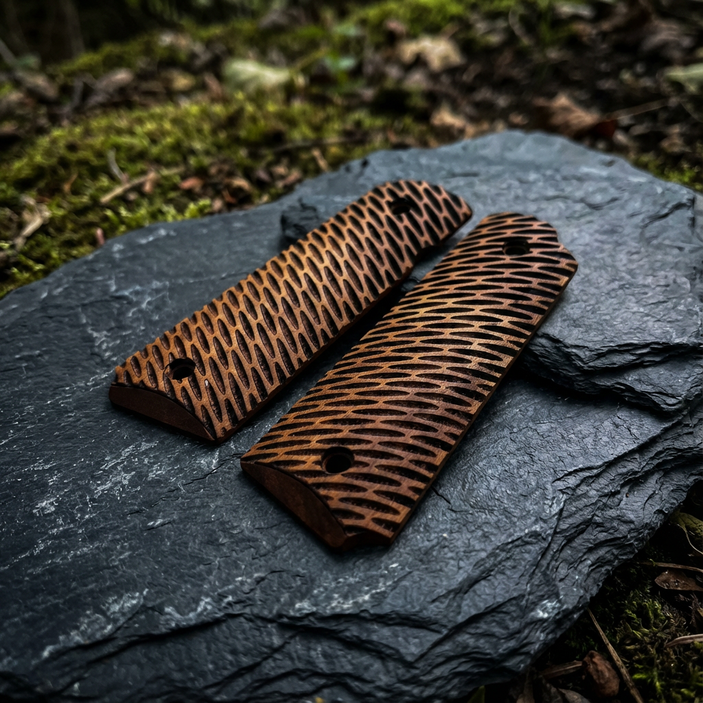 1911 Full Size Grips - Oval Slash Texture