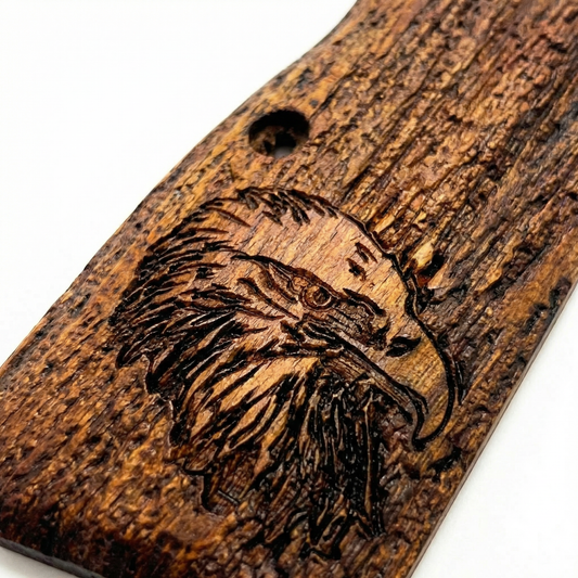 Browning Hi-Power Grips - Eagle Head Engraving