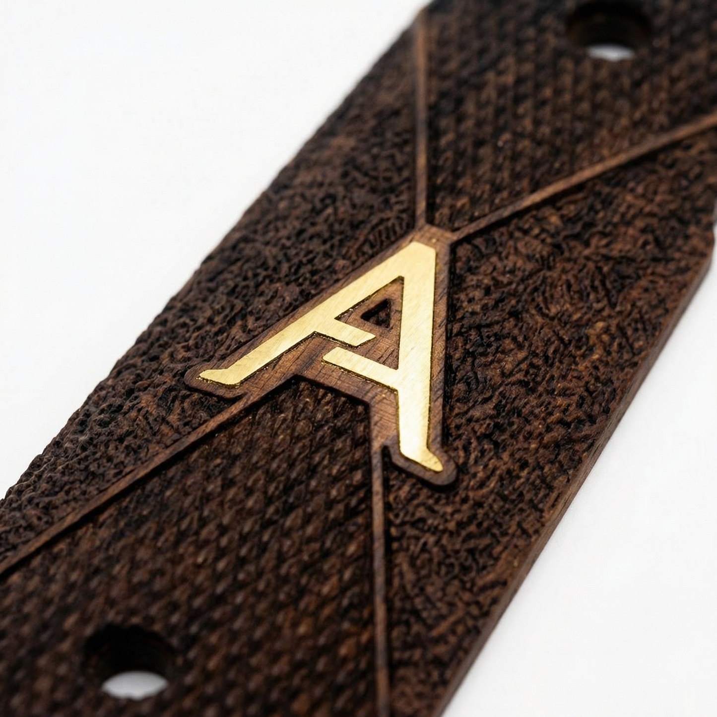 1911 Full Size Grips - Royal Diamond - Personalized Gold Initial