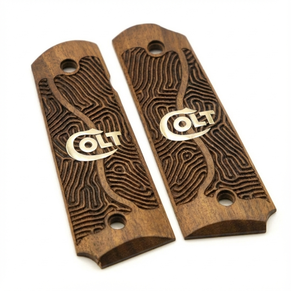 1911 Full Size Grips - Labyrinth Gold Logo