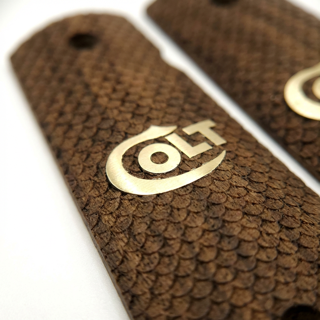 1911 Full Size Grips - FishScale Texture with Logo