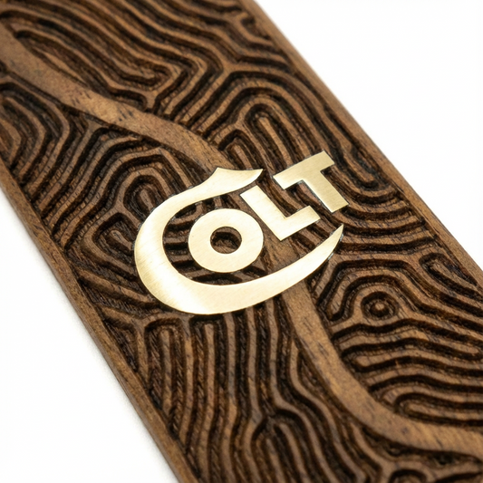 1911 Full Size Grips - Labyrinth Gold Logo