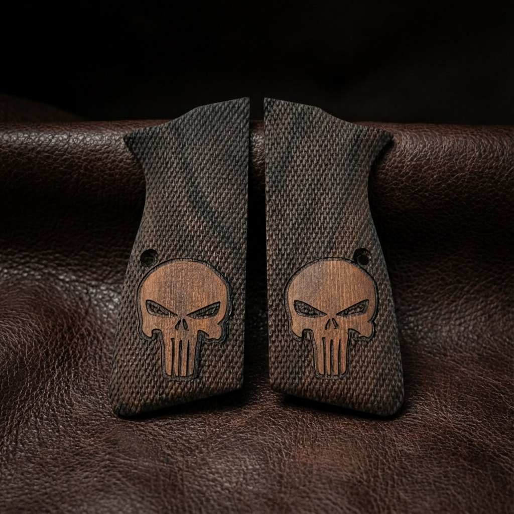 Browning Hi-Power Grips – Punisher Logo