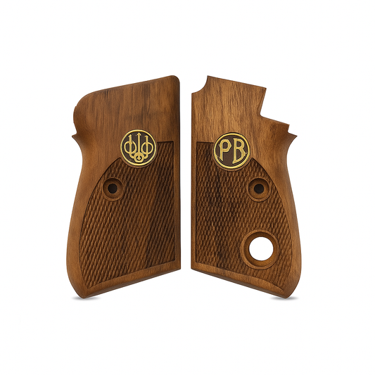 Brass Logo Crest Walnut Grip