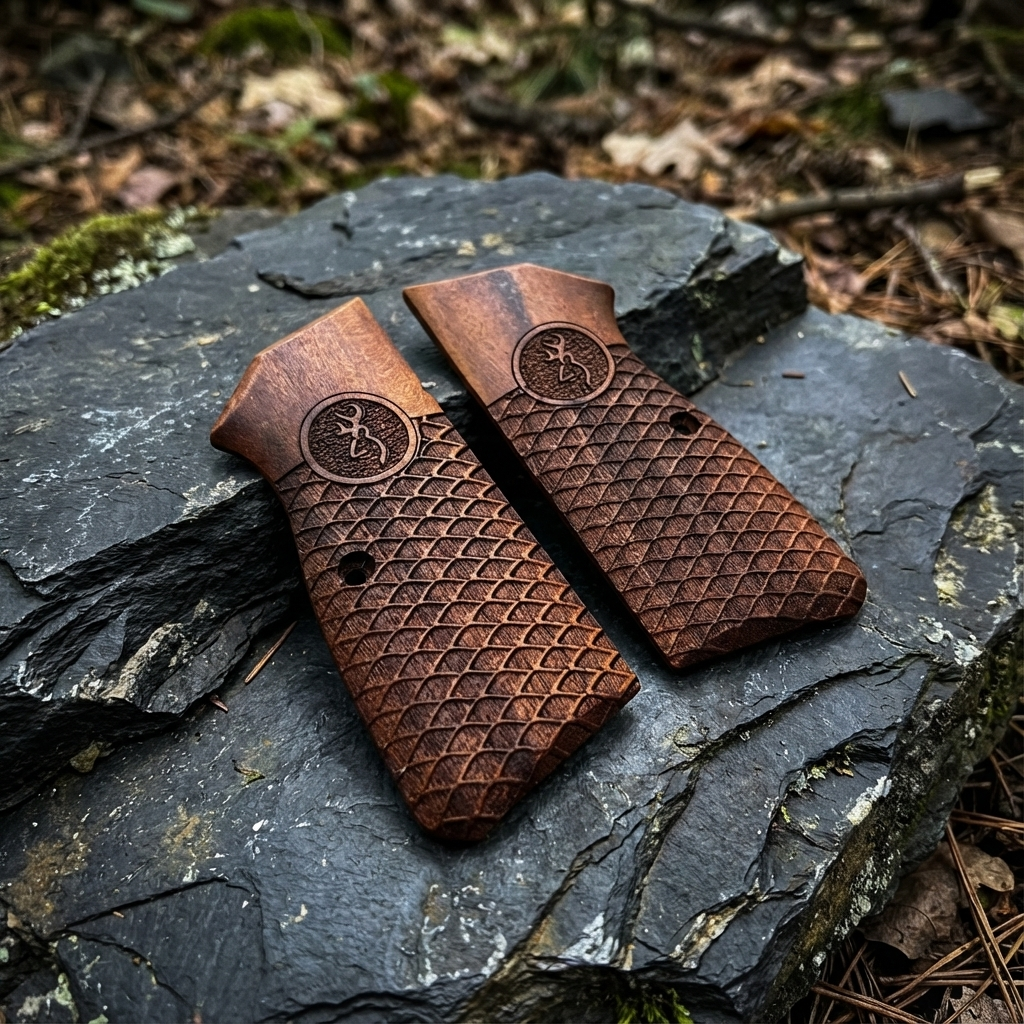 Browning Hi-Power Grips – Wide Diamond Logo