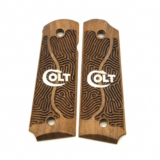 1911 Full Size Grips - Labyrinth Gold Logo