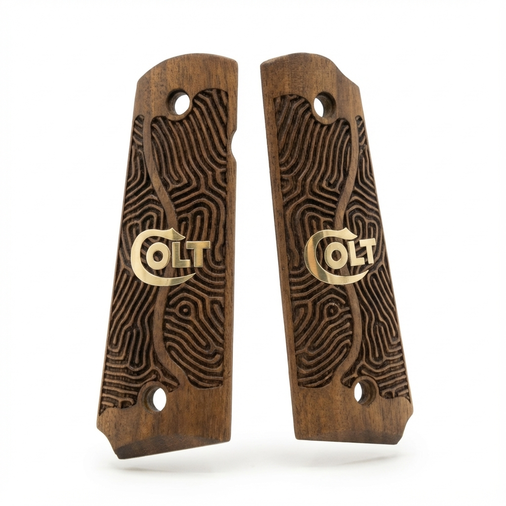 1911 Full Size Grips - Labyrinth Gold Logo