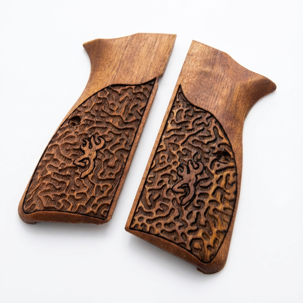 Browning Hi-Power Grips – Labyrinth with Logo