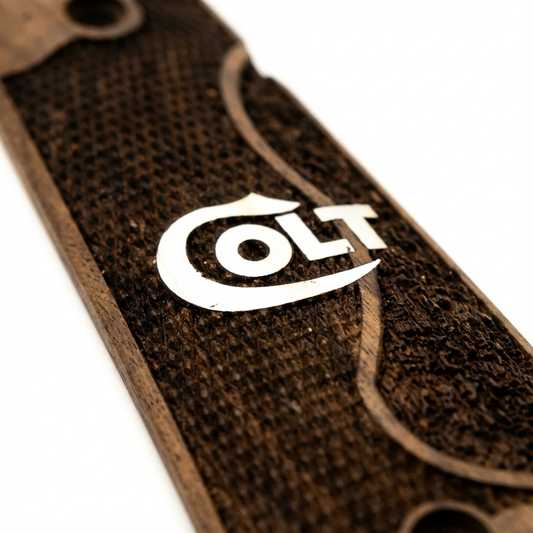 1911 Full Size Grips - Double Texture Silver Logo