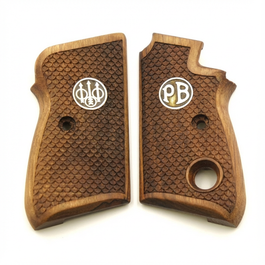 Beretta 70 Grips – Silver Fishscale