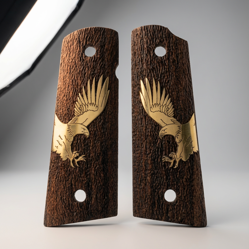 1911 Full Size Grips - Golden Eagle