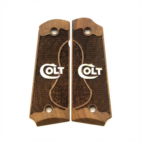 1911 Full Size Grips - Double Texture Silver Logo