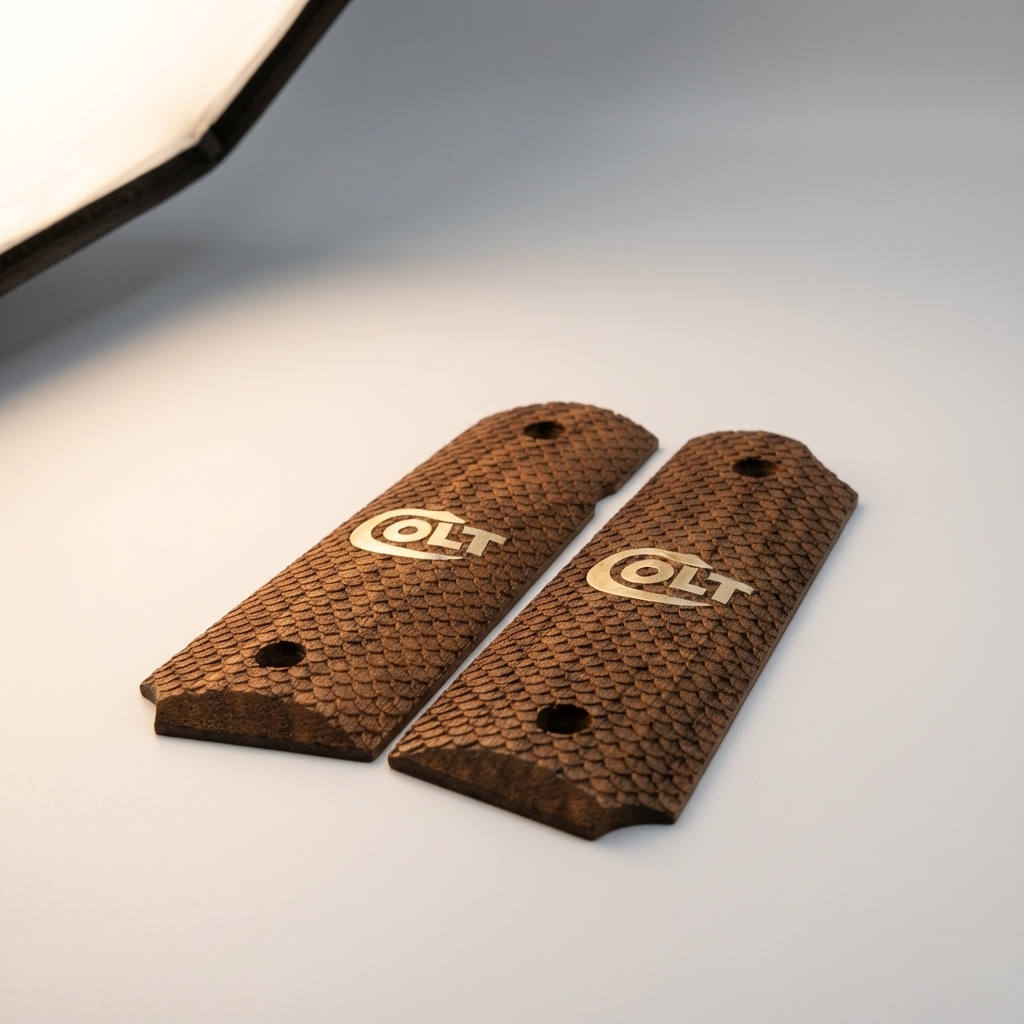 1911 Full Size Grips - FishScale Texture with Logo