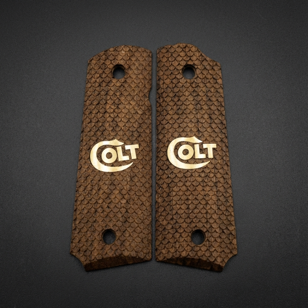 1911 Full Size Grips - FishScale Texture with Logo