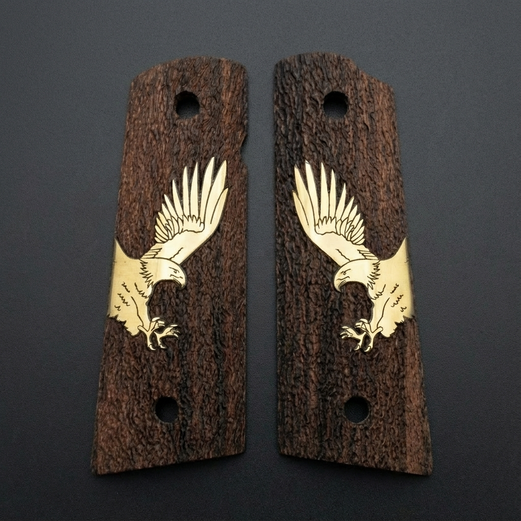 1911 Full Size Grips - Golden Eagle