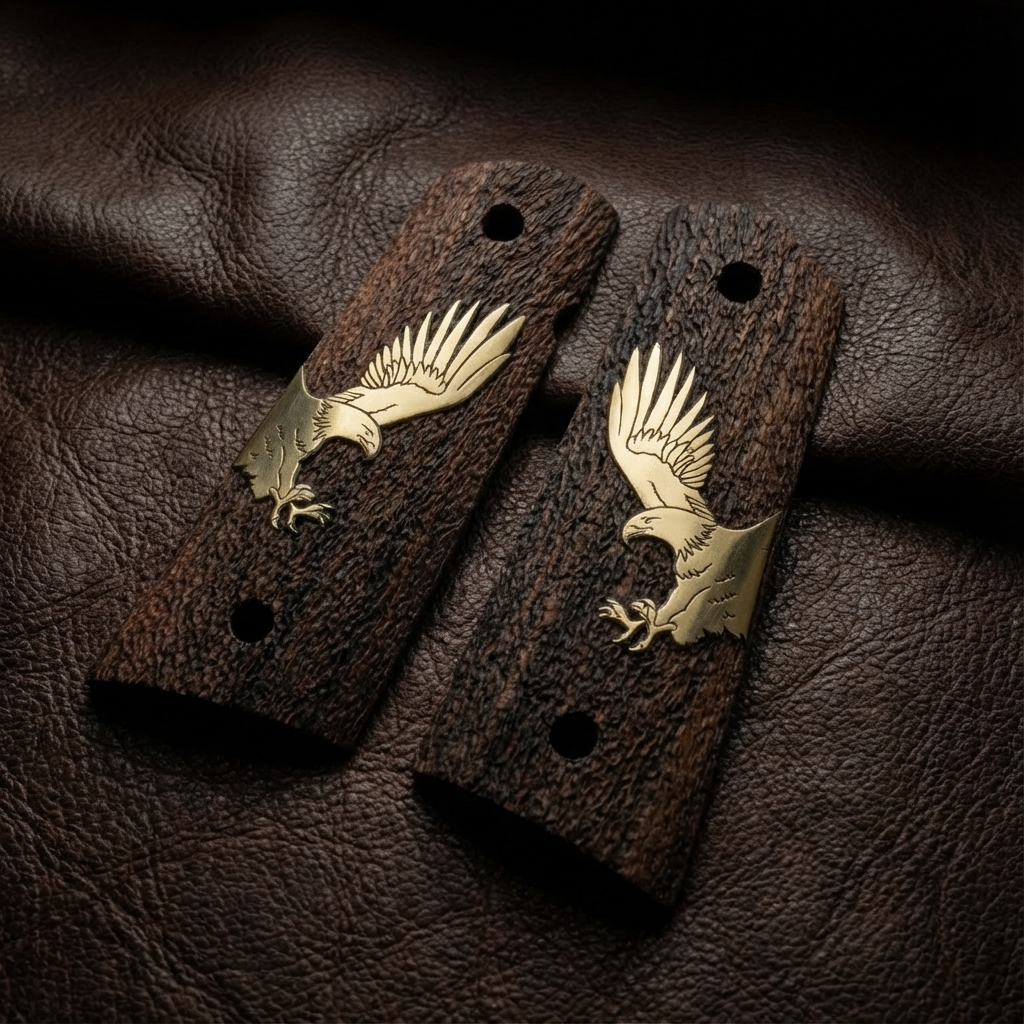 1911 Full Size Grips - Golden Eagle