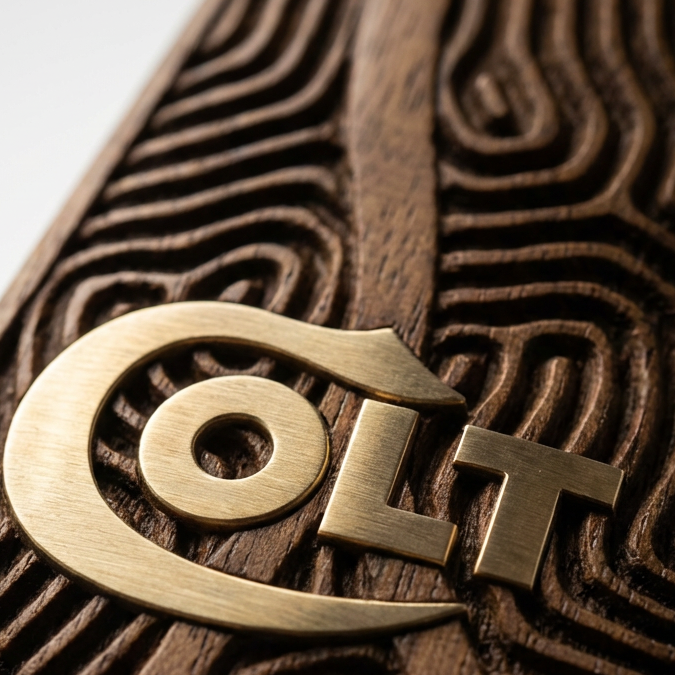 1911 Full Size Grips - Labyrinth Gold Logo