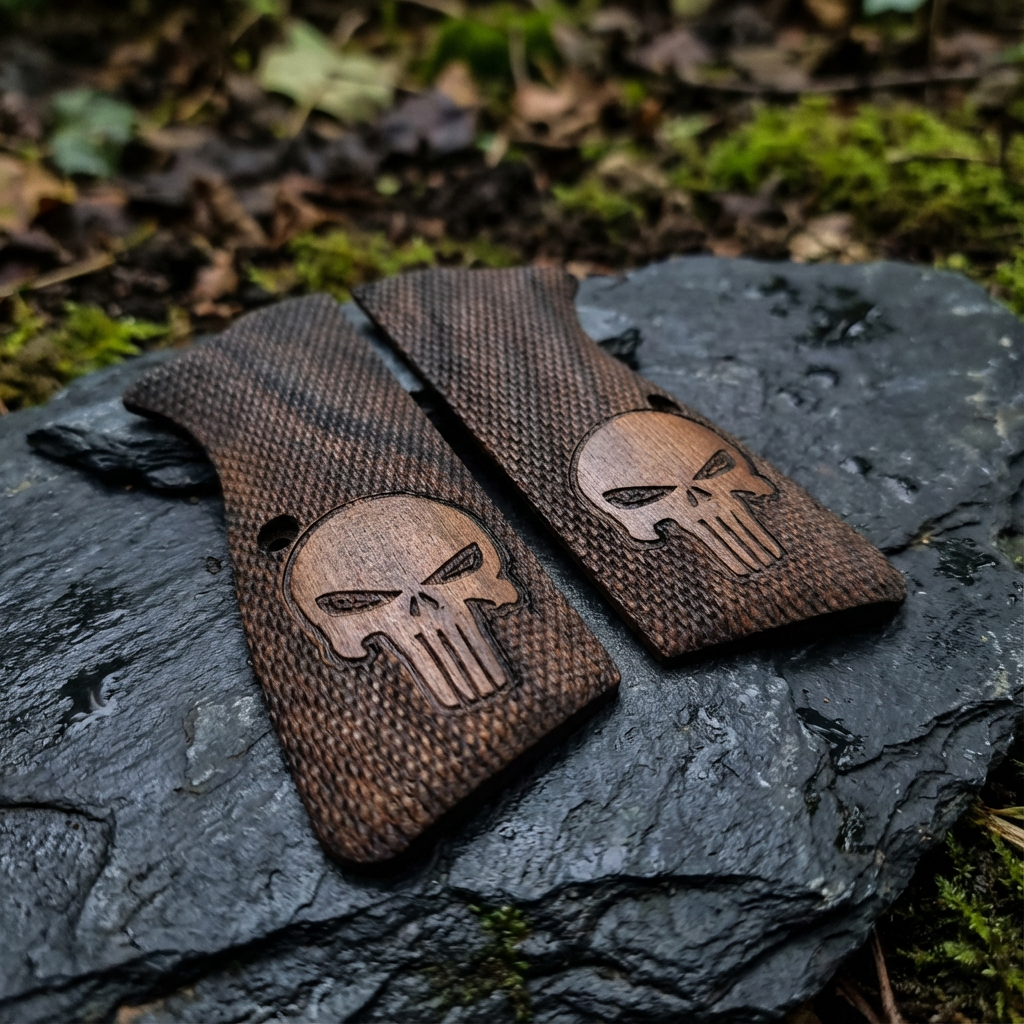 Browning Hi-Power Grips – Punisher Logo