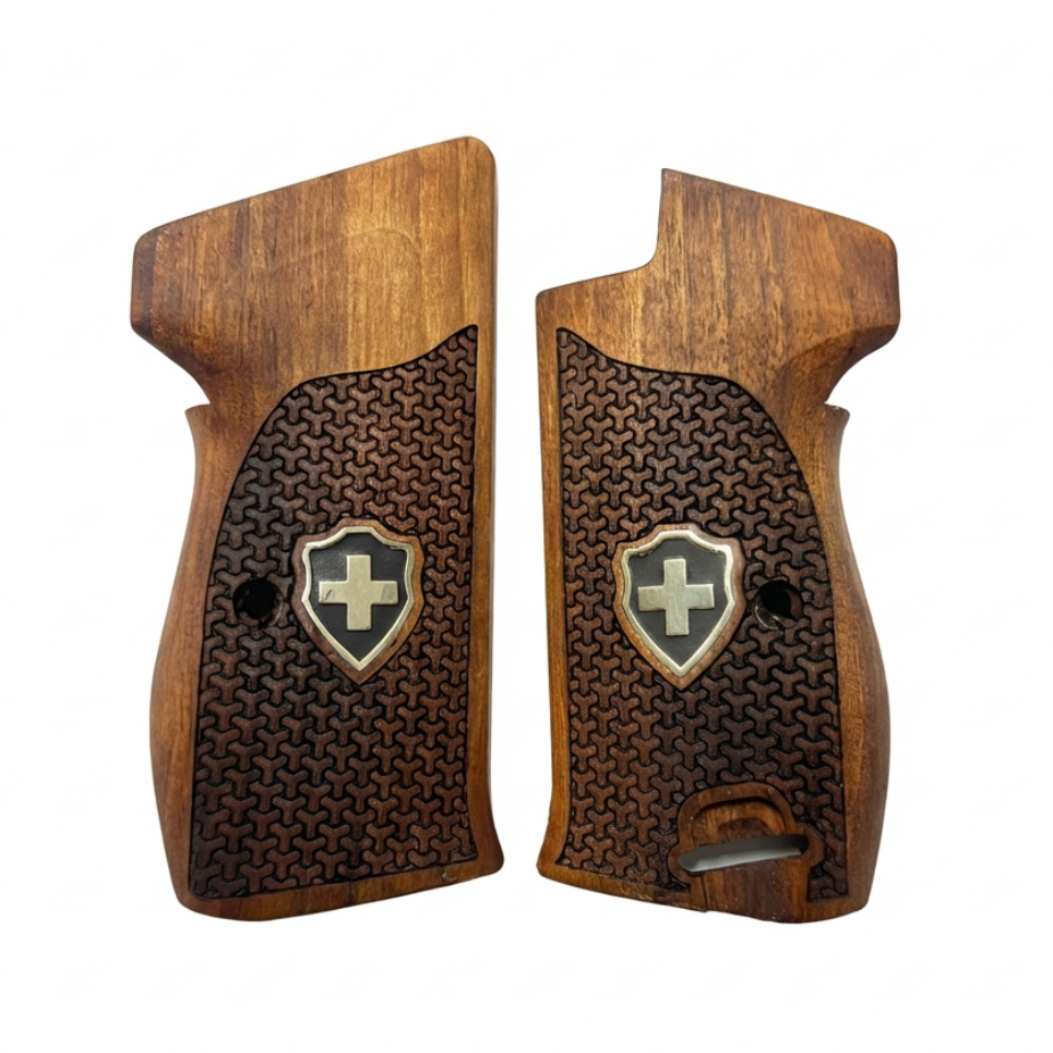 Sig P210 Grips - Swiss Cross Geometric Star (Black)