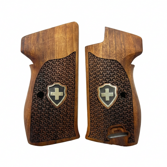 Sig P210 Grips - Swiss Cross Geometric Star (Black)