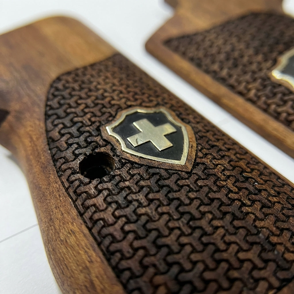 Sig P210 Grips - Swiss Cross Geometric Star (Black)