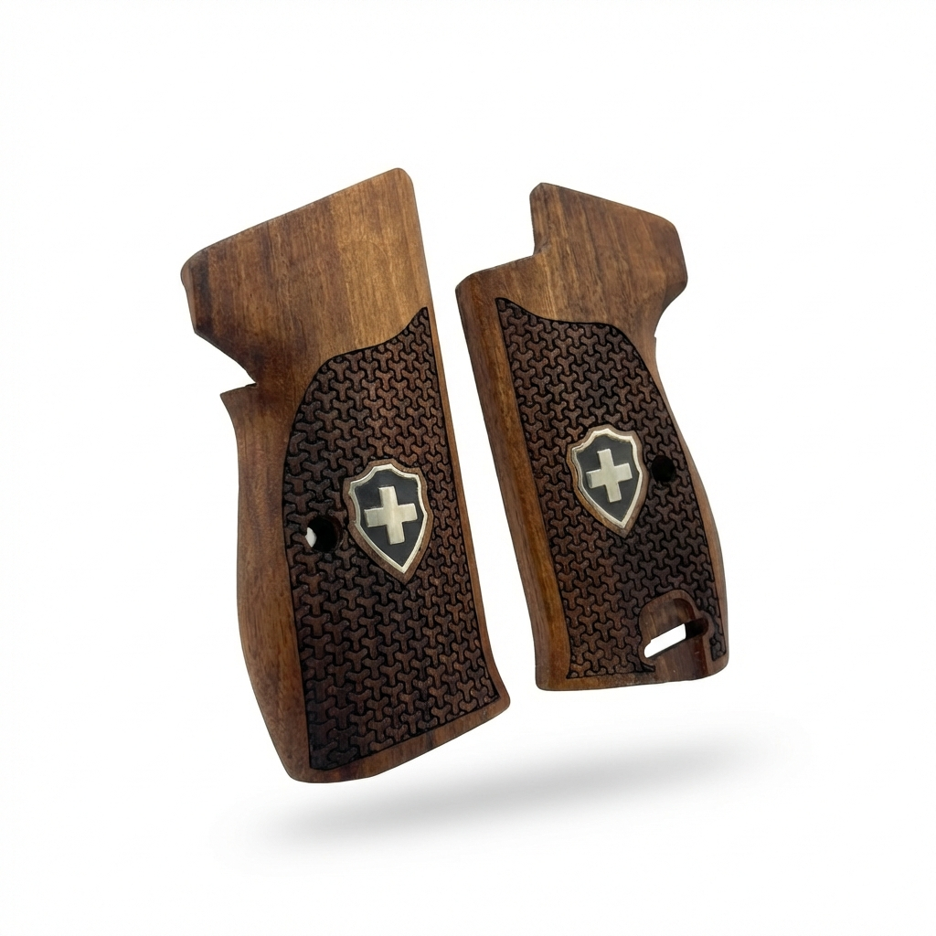 Sig P210 Grips - Swiss Cross Geometric Star (Black)