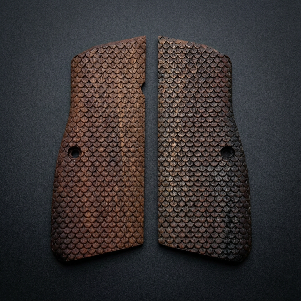 Browning Hi-Power Grips - FishScale Texture