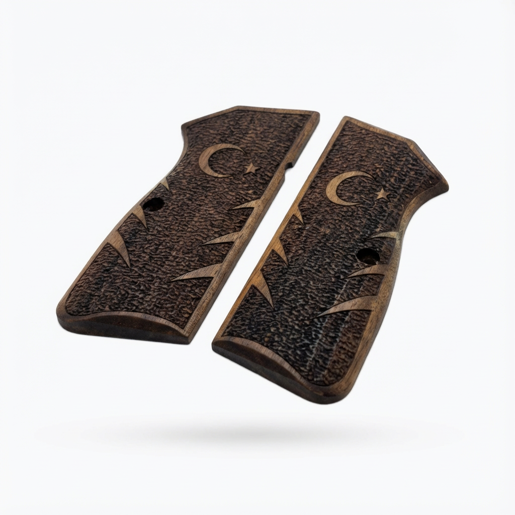 Browning Hi-Power Grips - Crescent and Star Flag