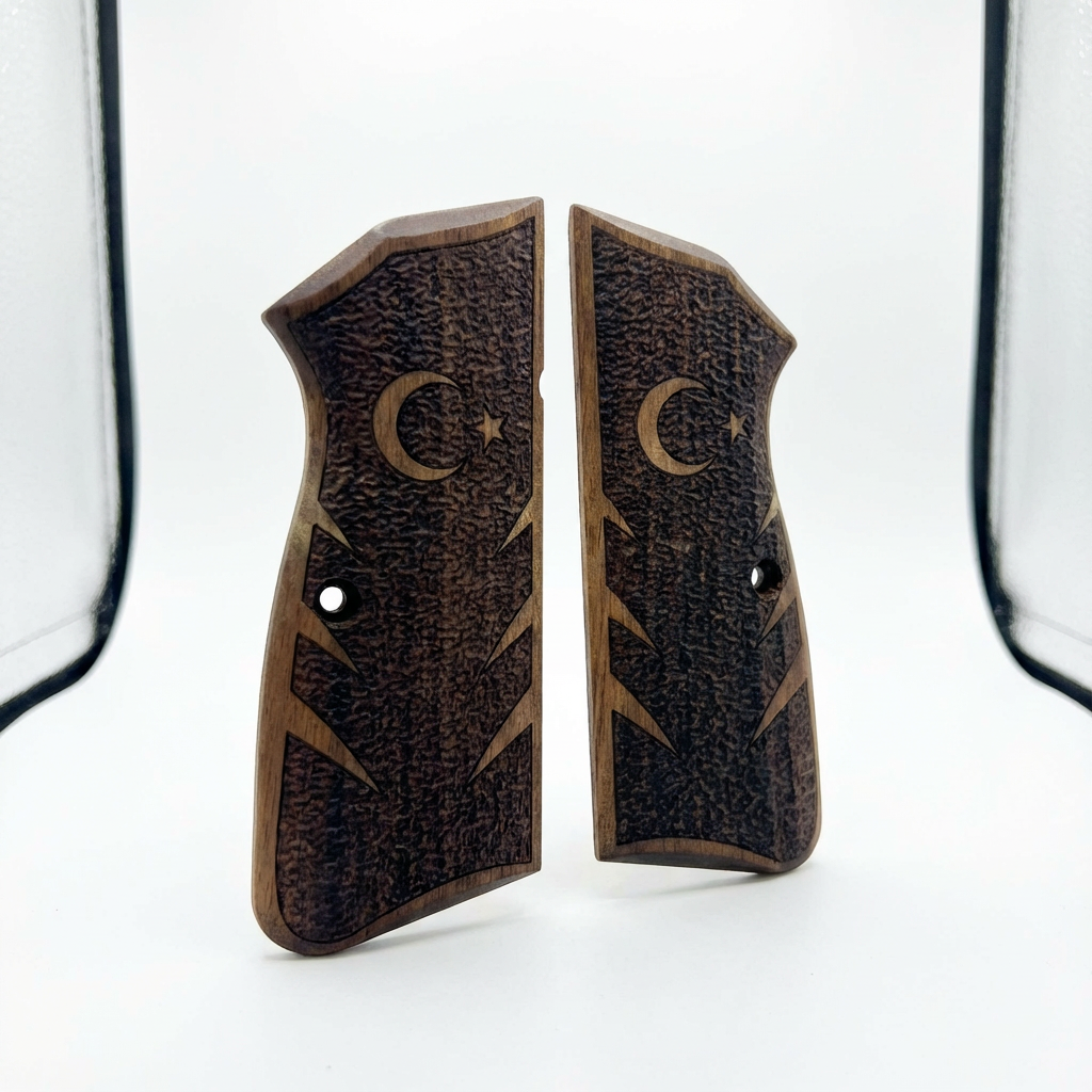 Browning Hi-Power Grips - Crescent and Star Flag