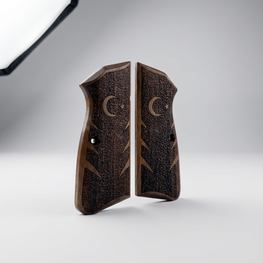 Browning Hi-Power Grips - Crescent and Star Flag