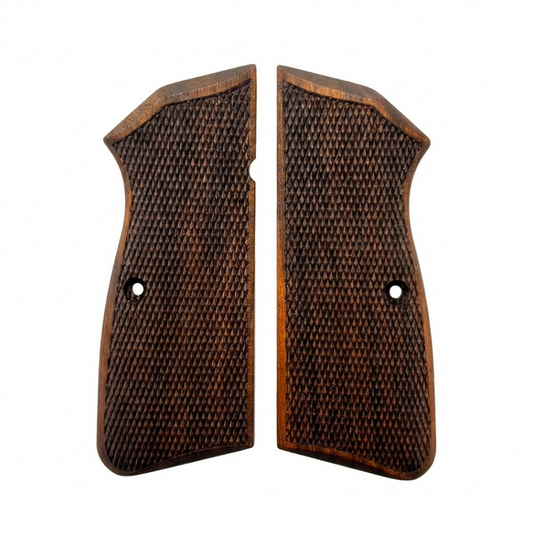 Browning Hi-Power Grips - Full Checkered Dark Walnut