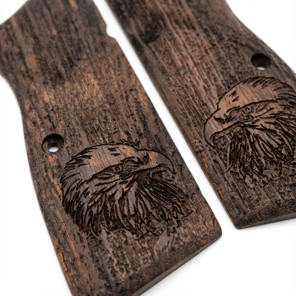 Browning Hi-Power Grips - Eagle Head Engraving