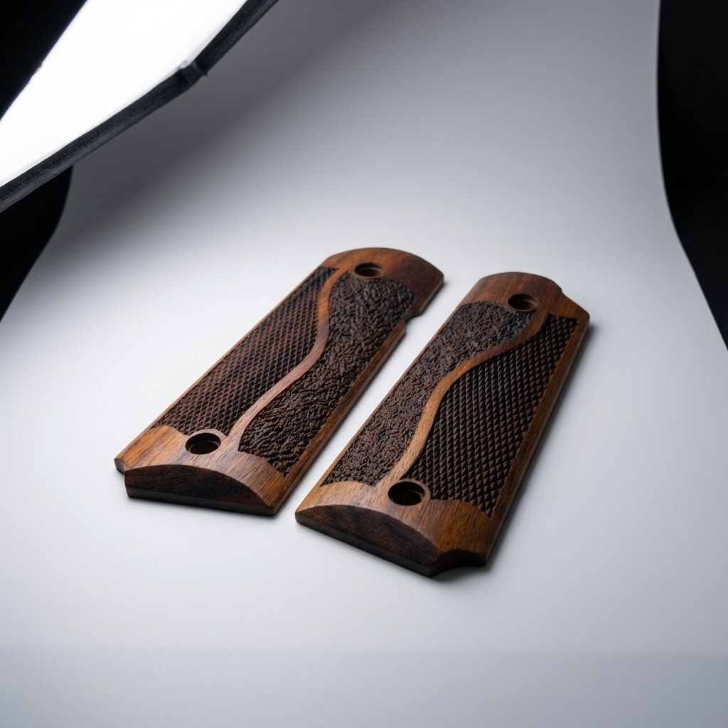 1911 Full Size Grips - Ribbon Checkered Design