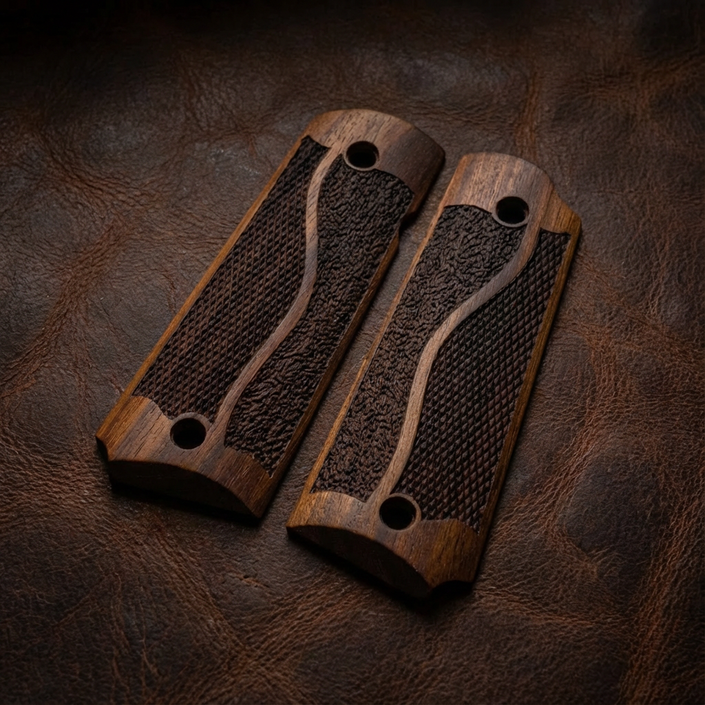 1911 Full Size Grips - Ribbon Checkered Design