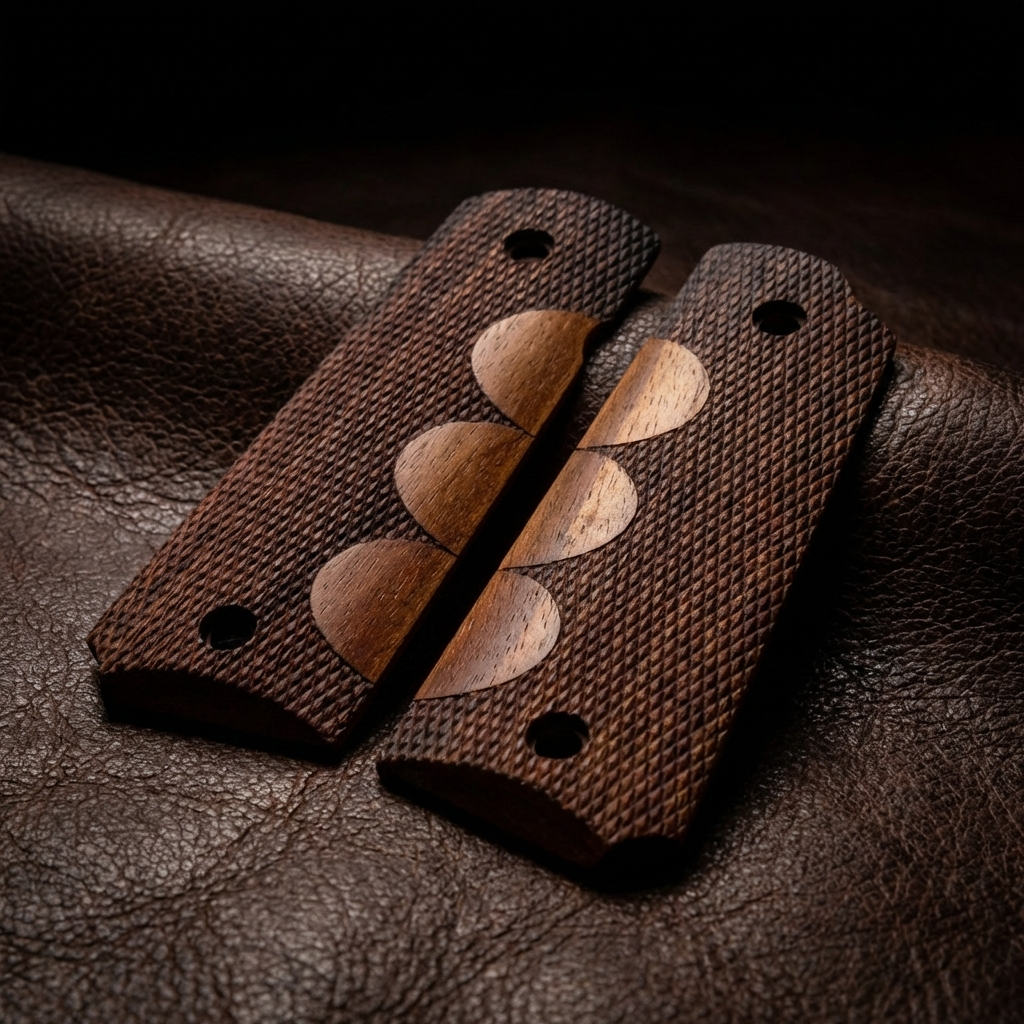 1911 Full Size Grips - Scalloped Checkered