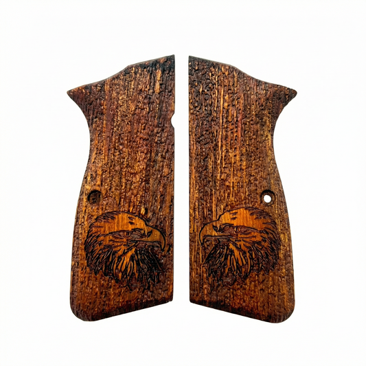 Browning Hi-Power Grips - Eagle Head Engraving