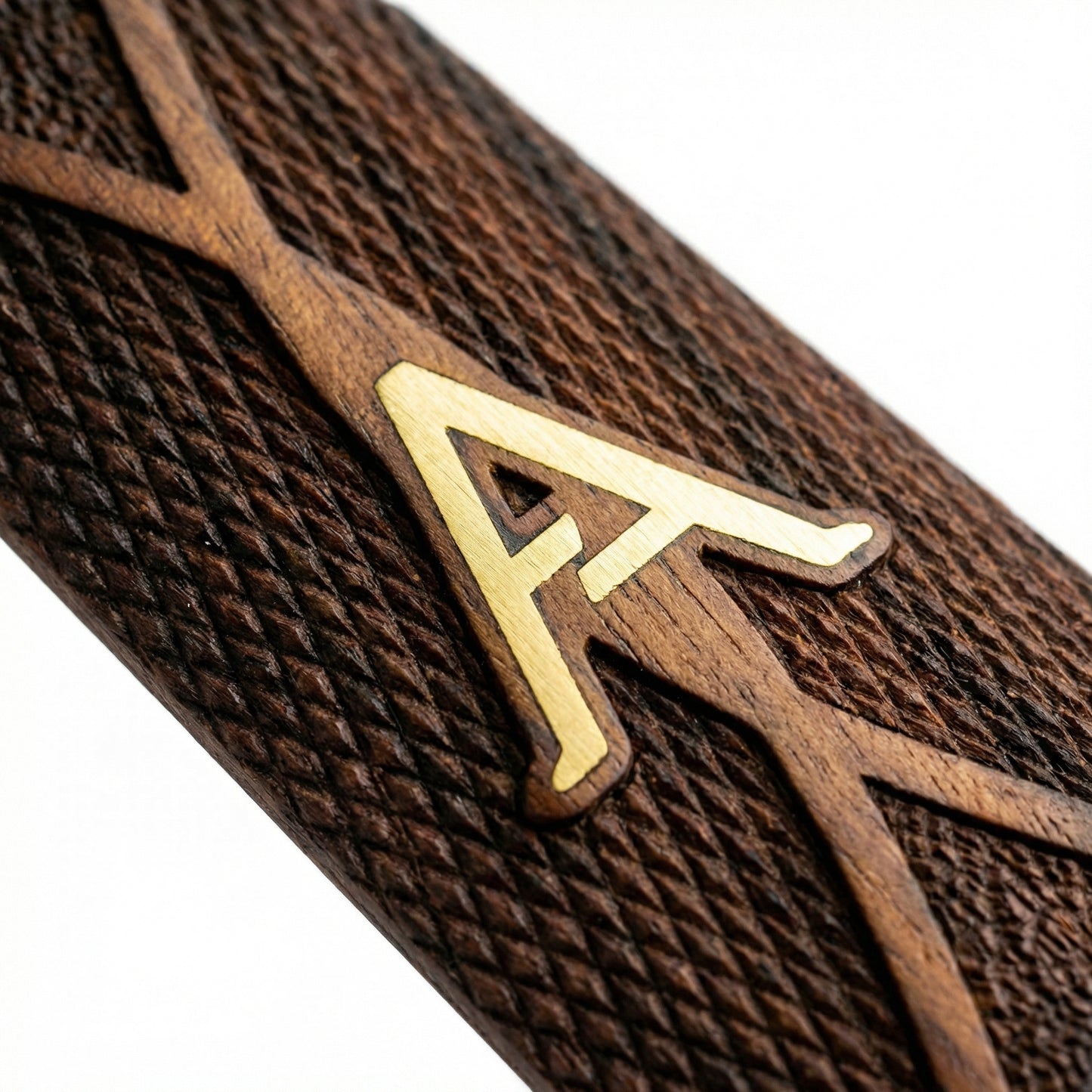 1911 Full Size Grips - Diamond Cross - Personalized Gold Initial