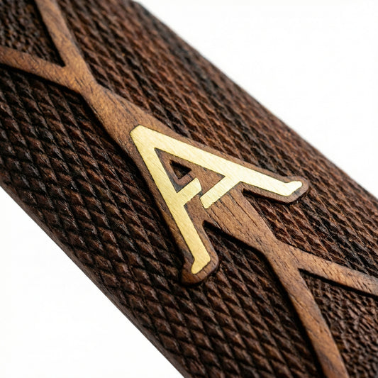 1911 Full Size Grips - Diamond Cross - Personalized Gold Initial