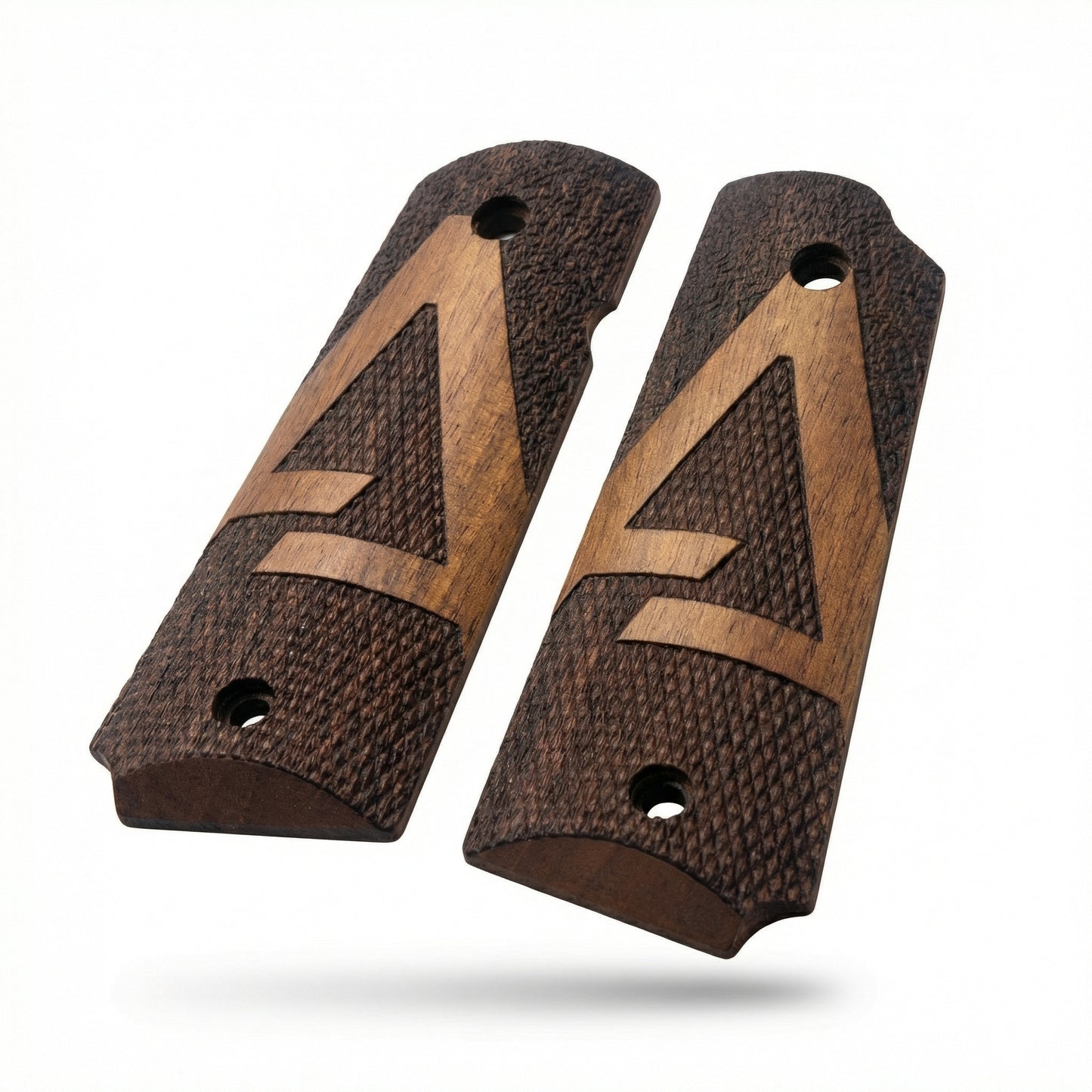 1911 Full Size Grips - Delta Triangle - Personalized Gold Initial