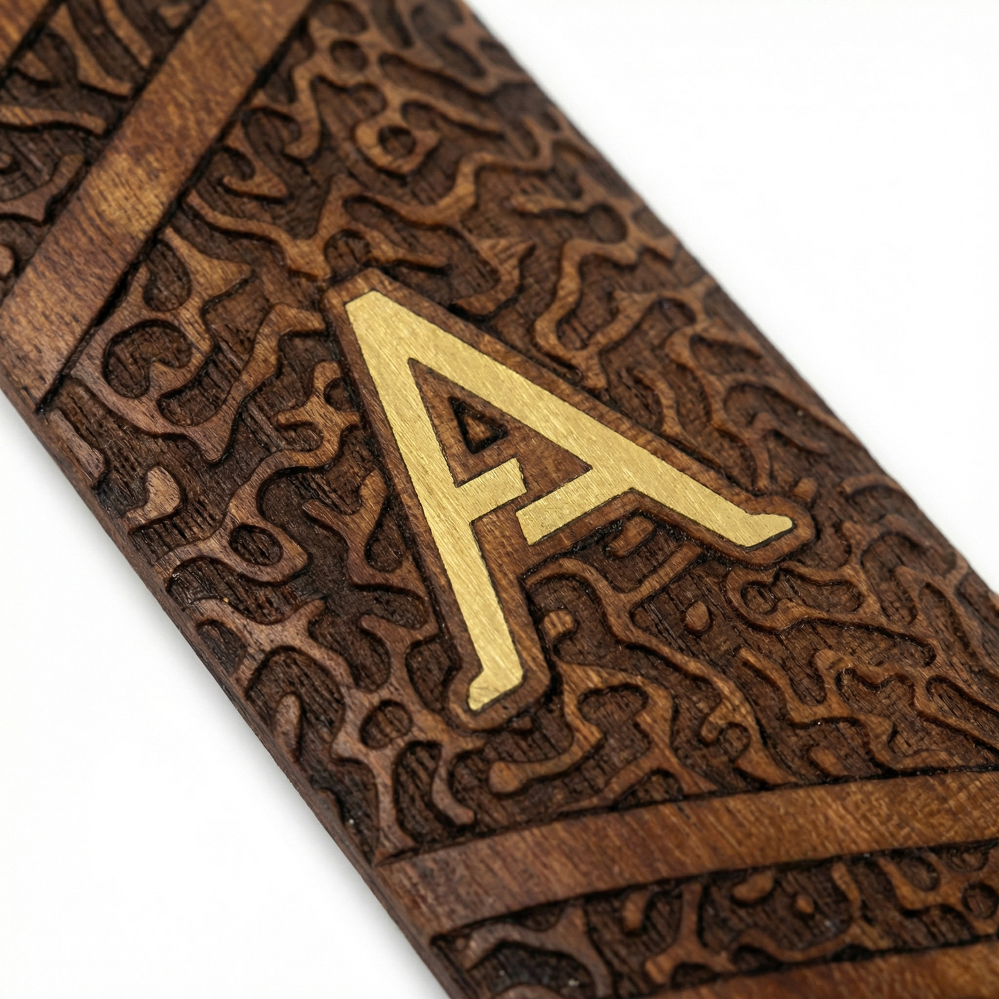 1911 Full Size Grips - Abstract Matrix - Personalized Gold Initial