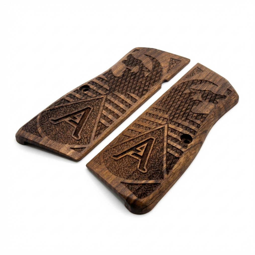 Browning Hi Power Grips - Turkish Wolf