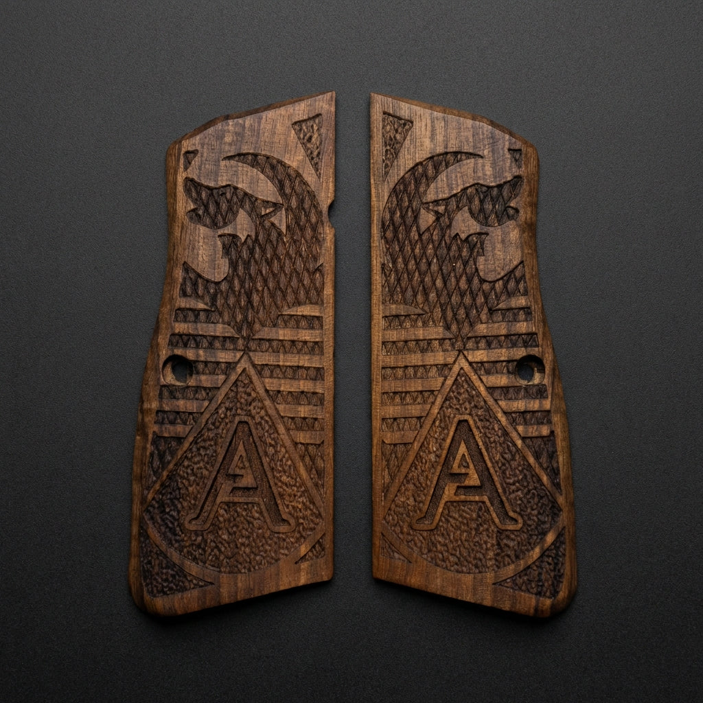 Browning Hi Power Grips - Turkish Wolf