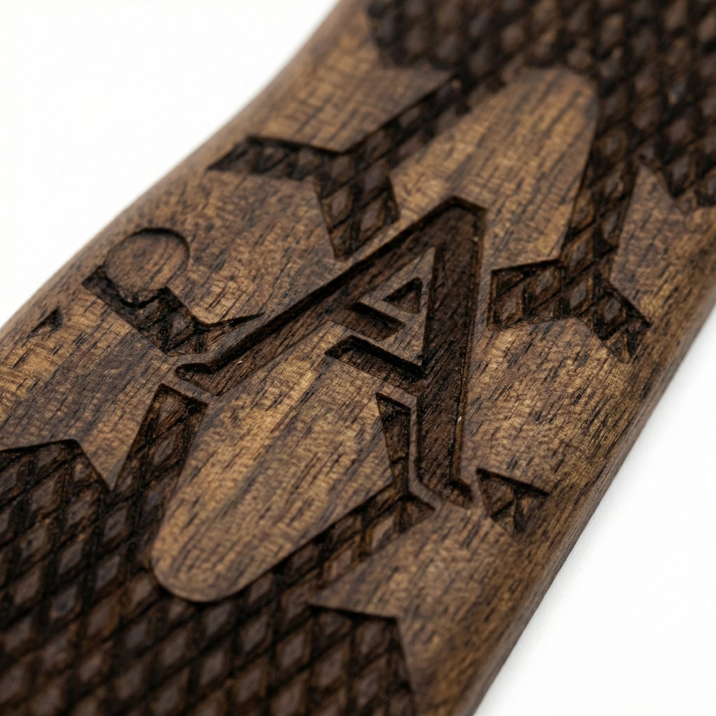 Browning Hi Power Grips - Atomic Texture - Personalized Initial